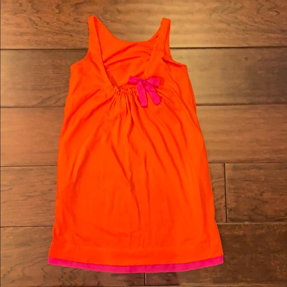 J. Crew Crewcuts Girls Size 10 Dress Orange Pink - Picture 4 of 5